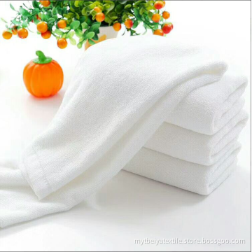 Custom logo embroidered gym white hand towel